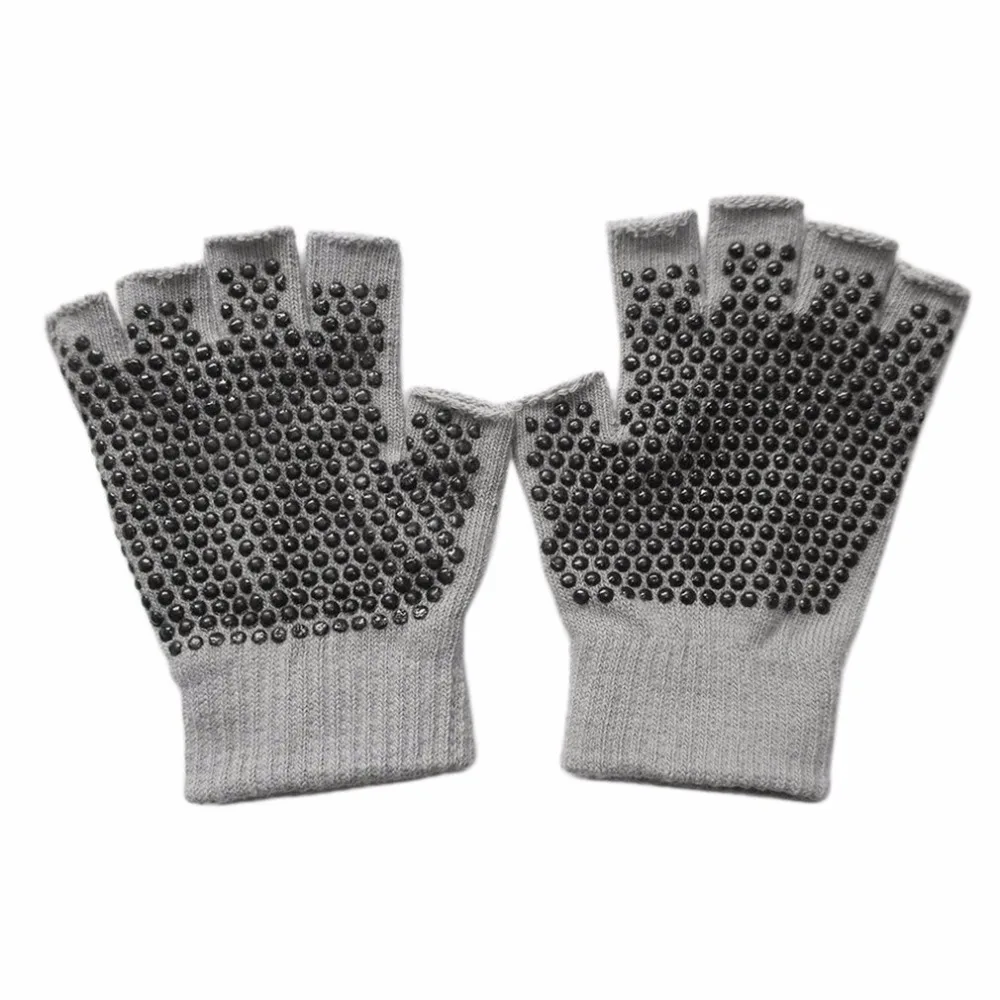 1 пара хлопковые дышащие Нескользящие впитывающие пот перчатки для спортзала