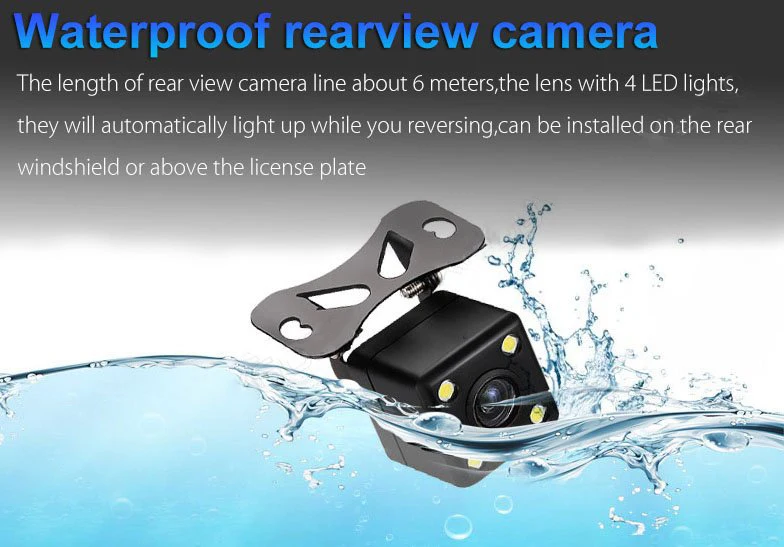 

AKASO Three Cameras DVR Recorder Dual Lens 4'' HD 1080P Vehicle Car Dash Cam Rearview Mirror Night version Car DVR Camera