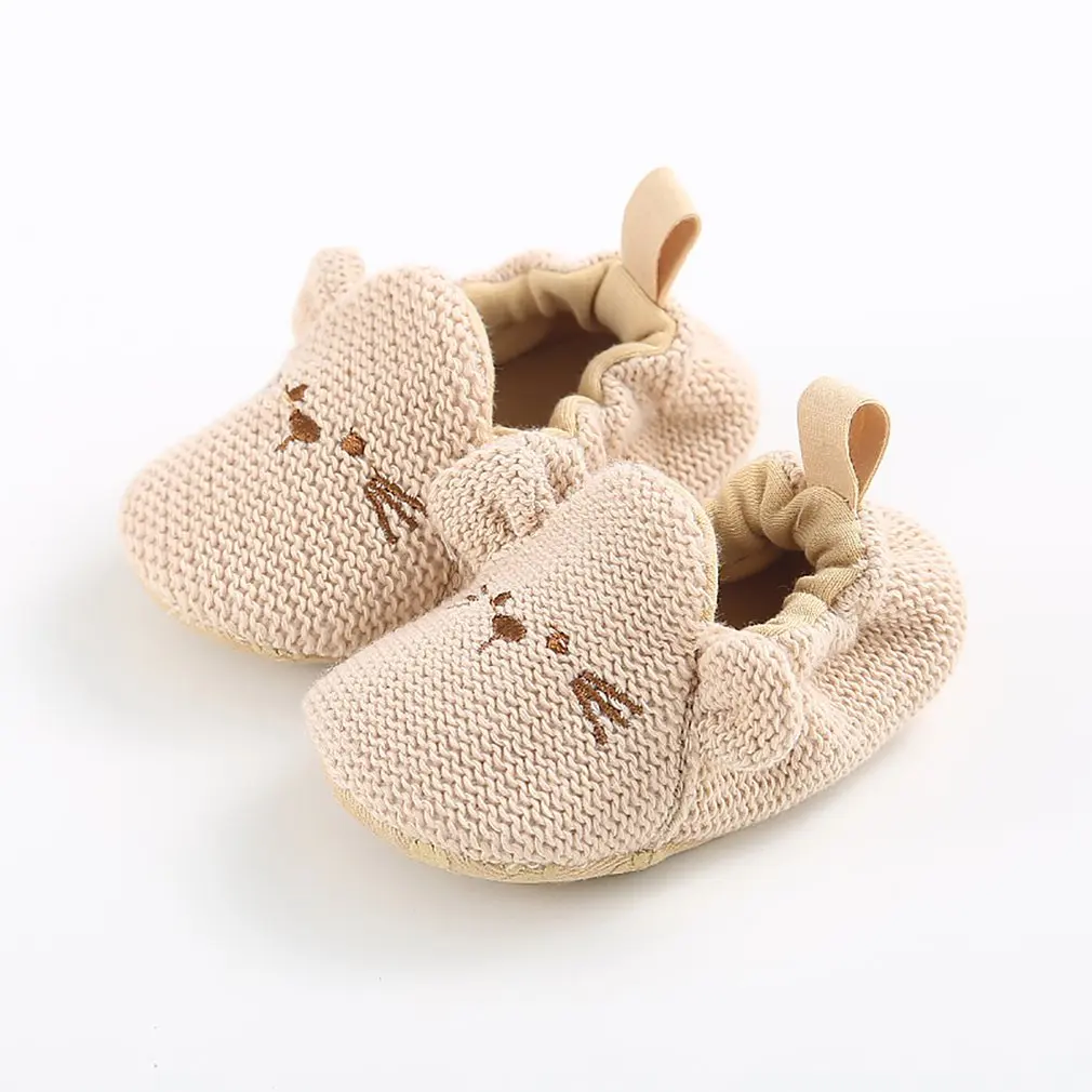1 Pair Cute Cartoon Baby Shoes Anti-skid Outsole Wool Warm Winter Fashion Kids for Toddlers |