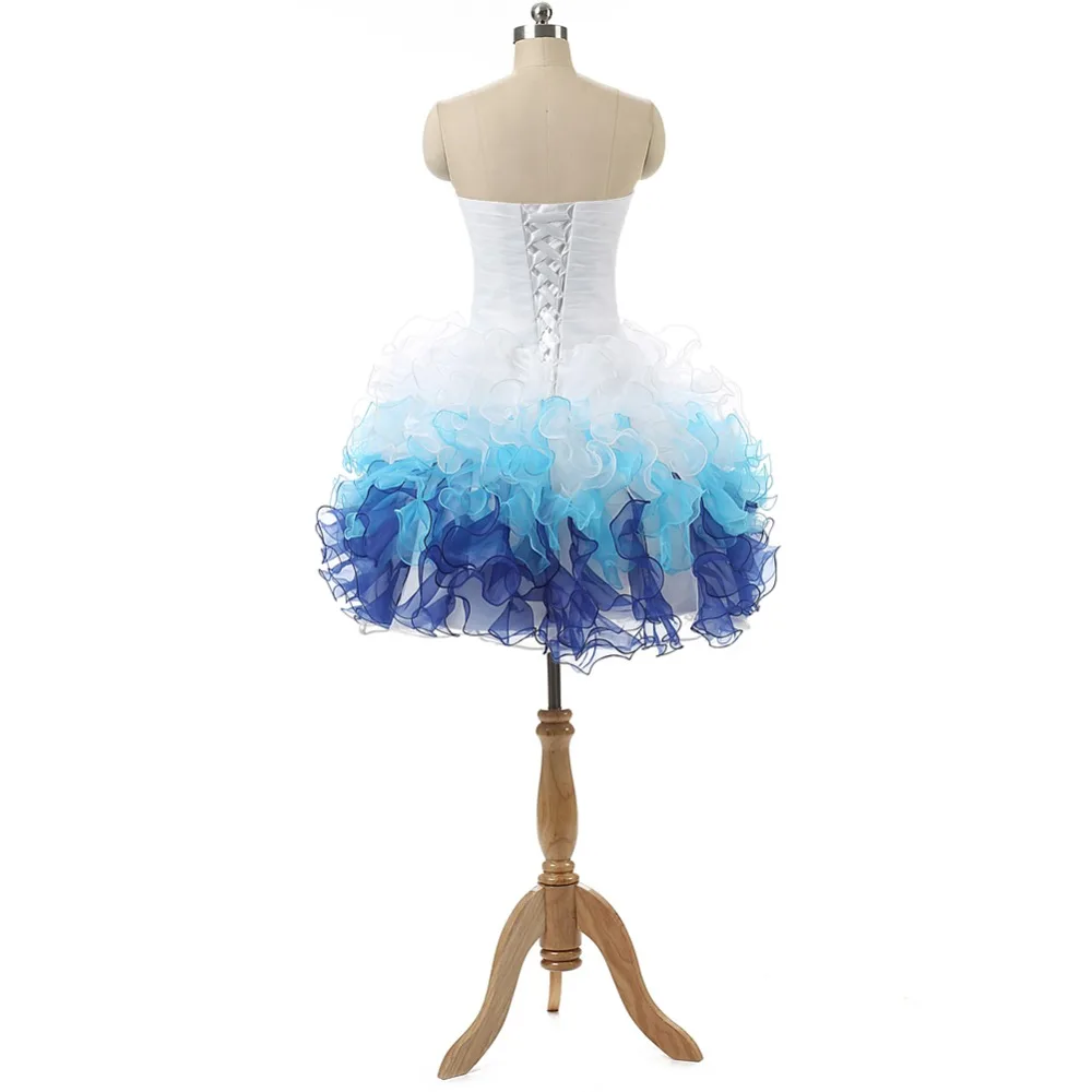 NOBLE WEISS In Stock Real Picture Organza Sweetheart with Sequins and Beads Lace up Back Short Prom Dresses | Свадьбы и торжества