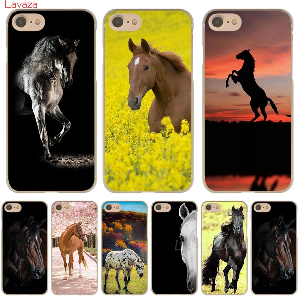 Жесткий чехол для телефона Lavaza Horse Apple iPhone 6 6s 7 8 Plus 4 5 SE 5C XS Max XR чехлы|Чехлы-накладки|