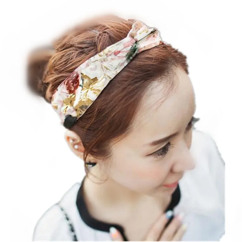 Женская шелковая атласная эластичная лента для волос с узлом | Украшения и