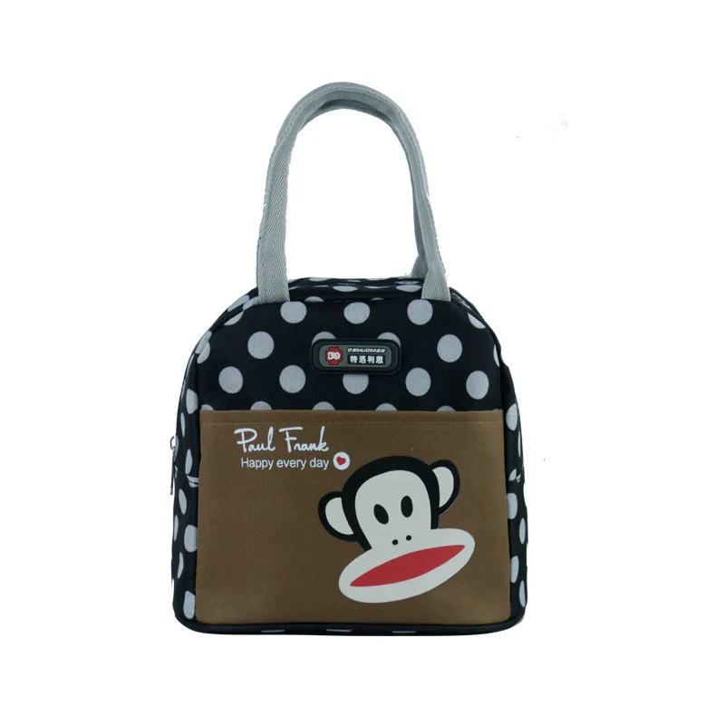 Portable Cartoon Cute girl Lunch Bag Insulated Cold Canvas Picnic Totes Carry Case For Kids Women Thermal Free Shipping | Багаж и сумки