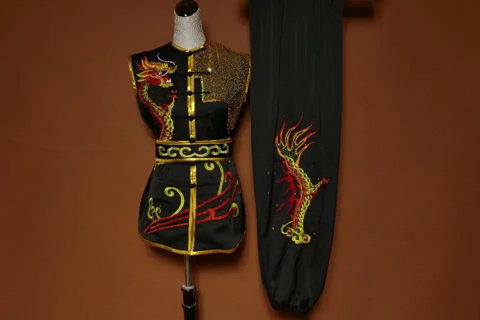 Wushu taichi одежда тайцзи changquan Униформа боевых искусств соревнование вышитая kungfu