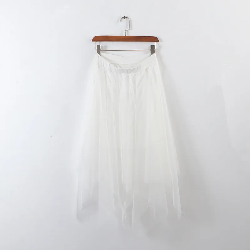 WSYORE летняя женская модная сетчатая юбка с высокой талией бальное платье