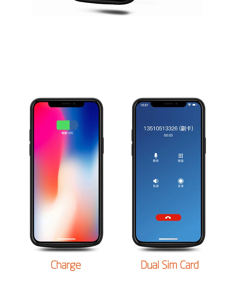 Laiford iCase-X 3000 мАч две sim-карты смарт-Bluetooth Чехлы для iphone X Тонкий DSDS чехол для iphone X Dual Sim двойной резервный чехол