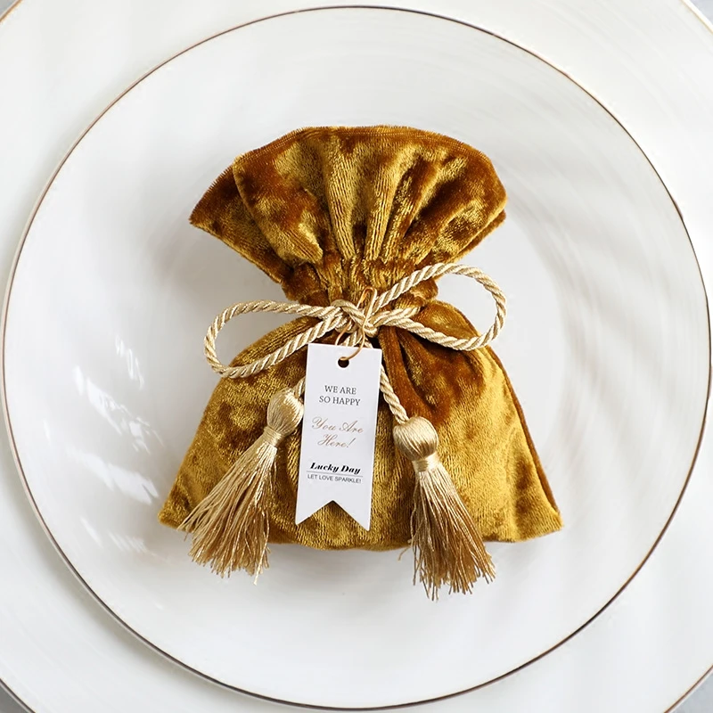 2018 креативный Золотой роскошный подарочный мешочек сумки для мероприятий