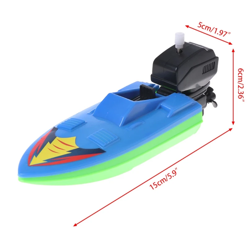 

Baby Toy Kid Wind Up Clockwork Boat Ship Toys Bath Toy Play Water Bathroom