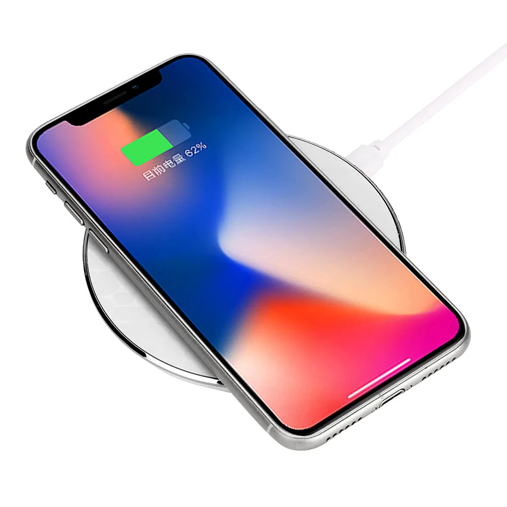 Беспроводное зарядное устройство Qi для iPhone 8/8 Plus/X универсальное беспроводное