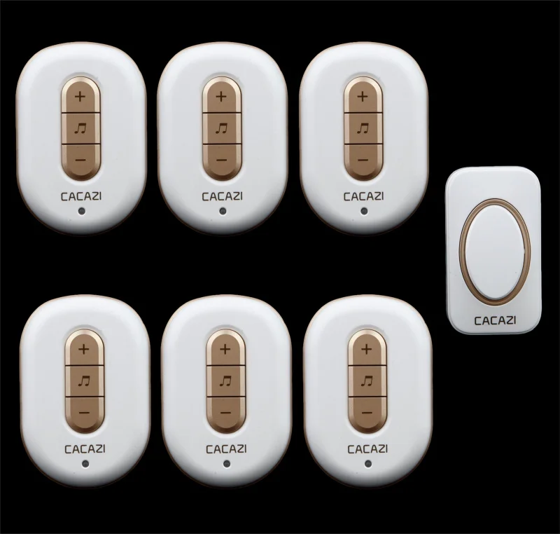 Бесплатная доставка! 1 передатчик + 6 Приемник Новый Беспроводной Дверной Звонок С