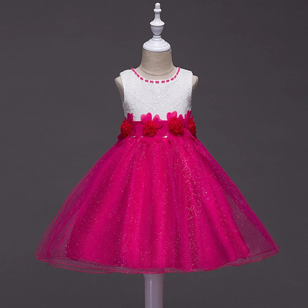 Cielarko Girls Dress Shiny Children Lace Party Dresses Pageant Baby Birthday Vestidos Ball Gowns Kids Wedding Clothing for Girl | Детская