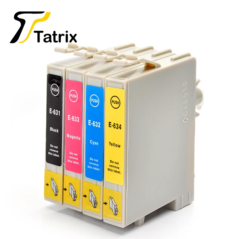 Чернильный картридж 4PK T0631 T0632 T0633 T0634 совместимый со стилусом Epson