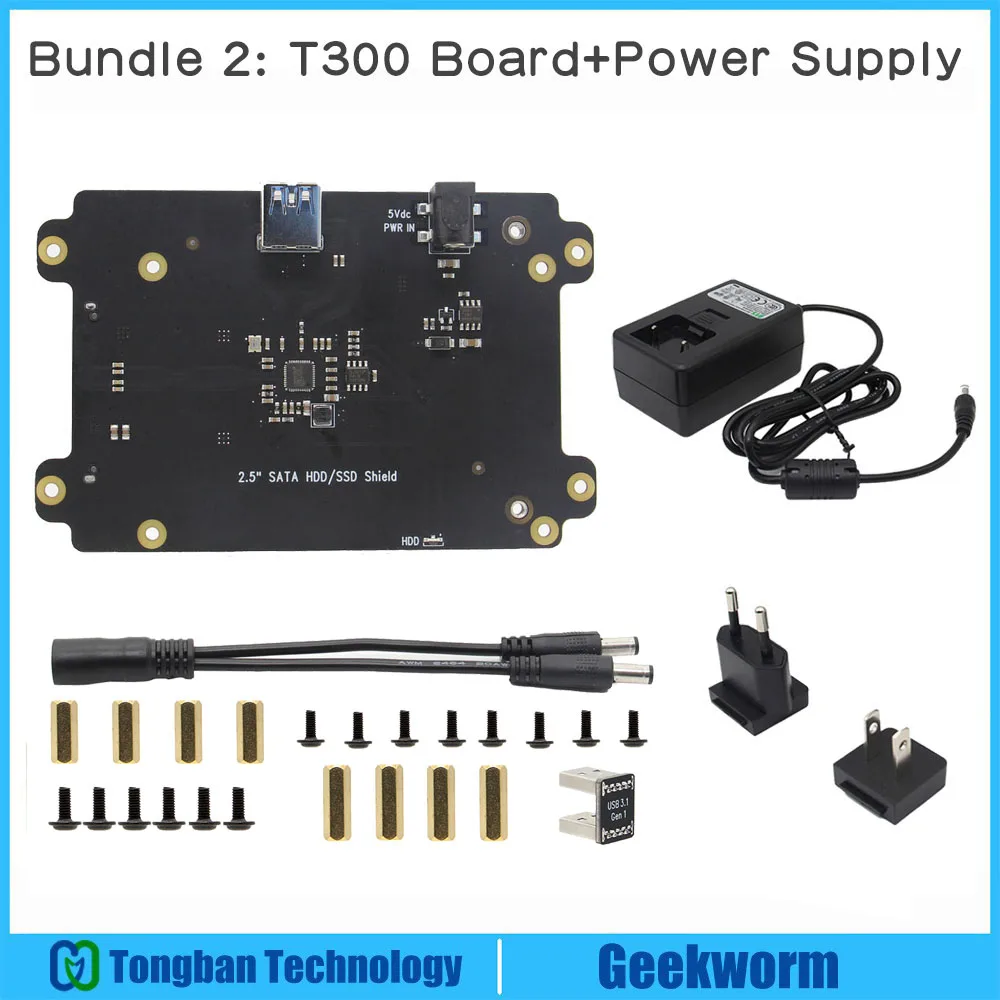 Bundle 2 NVIDIA Jetson Nano 2,5 дюймов SATA SSD/HDD Shield Storage Плата расширения USB 3,1 T300 V1.0 для NVIDIA Jetson Nano Developer Kit - Bundle: Bundle 2