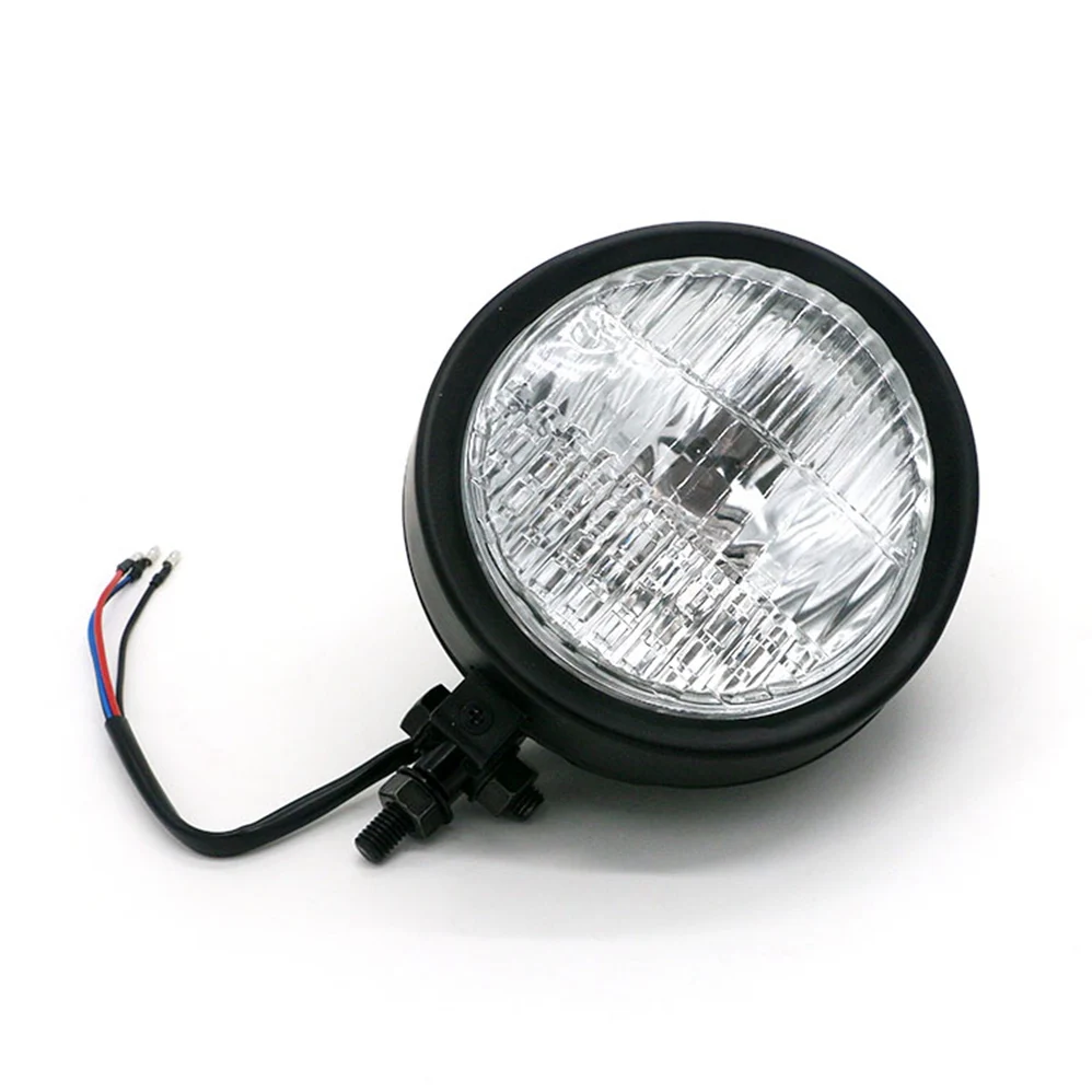 6 дюймов Ретро Алюминий мотоциклетные фары 12V Черный Высокий/ближнего света лампы для CG125 GN125 Suzuki Кафе Рейсер