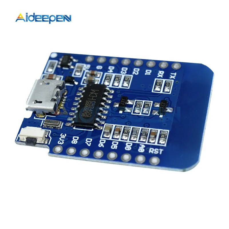 Mini ESP8266 ESP-12 CH340G CH340 V2 Micro USB WeMos D1 WIFI макетная плата модуль 3 В с контактами на