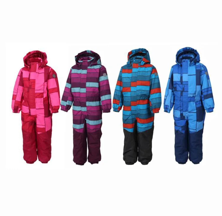 Зимний детский ветрозащитный лыжный комбинезон для мальчиков и девочек костюм в