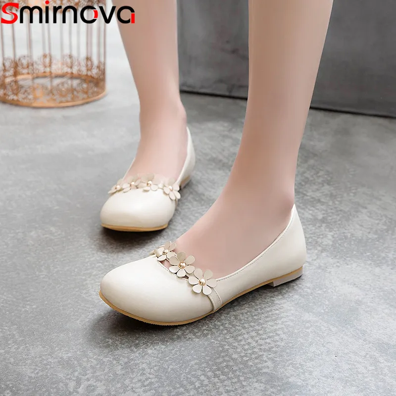 Smirnova/Большие размеры 34-43 новые туфли на плоской подошве повседневные Тонкие