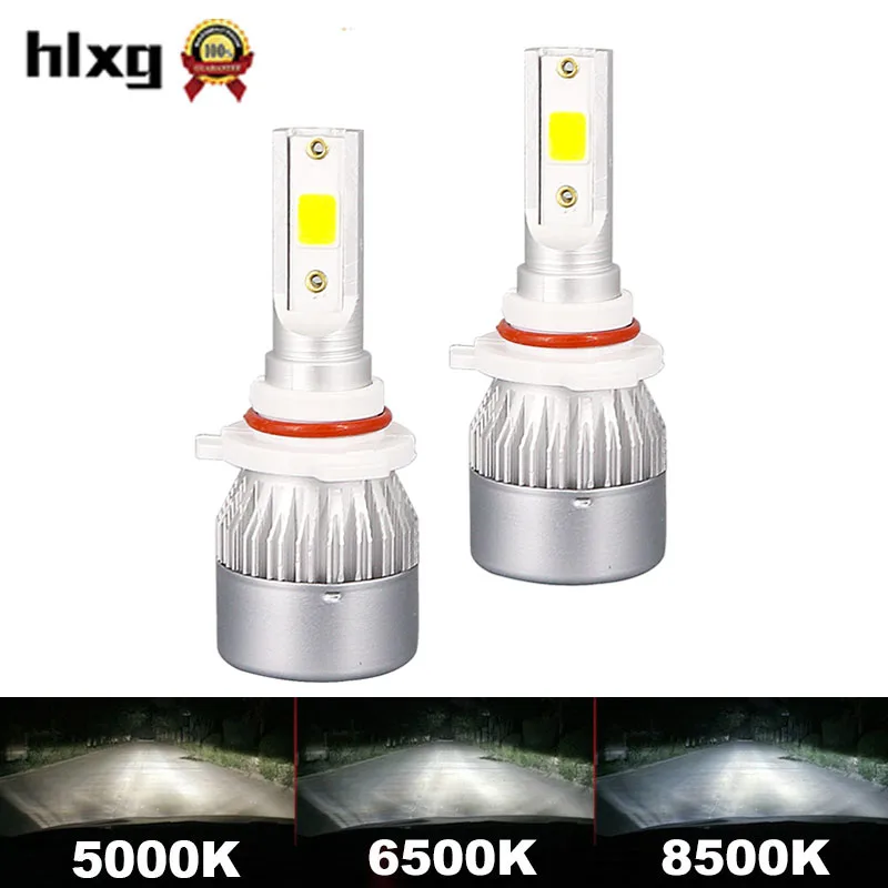 HLXG H7 светодиодный H4 5000K 6500K 8500K H1 H11 9005 HB3 9006 HB4 светильник 12V 24V 10000LM мини лампа