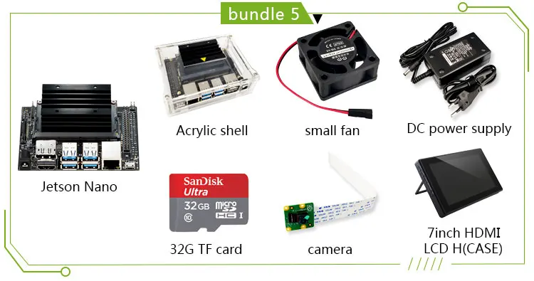 Комплект 5 Nvidia Jetson Nano Developer Kit linux Demo Board AI макетная плата платформа - Комплект: Комплект 5