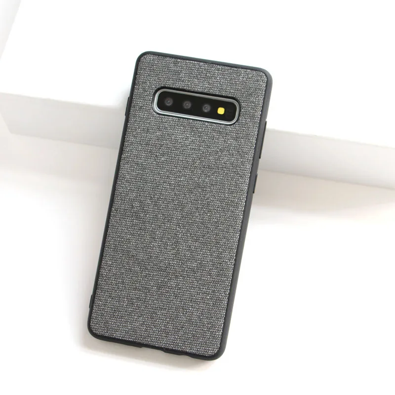 Оригинальный кожаный чехол для Samsung Galaxy S10 Plus тканевый защитный + S10E Lite |