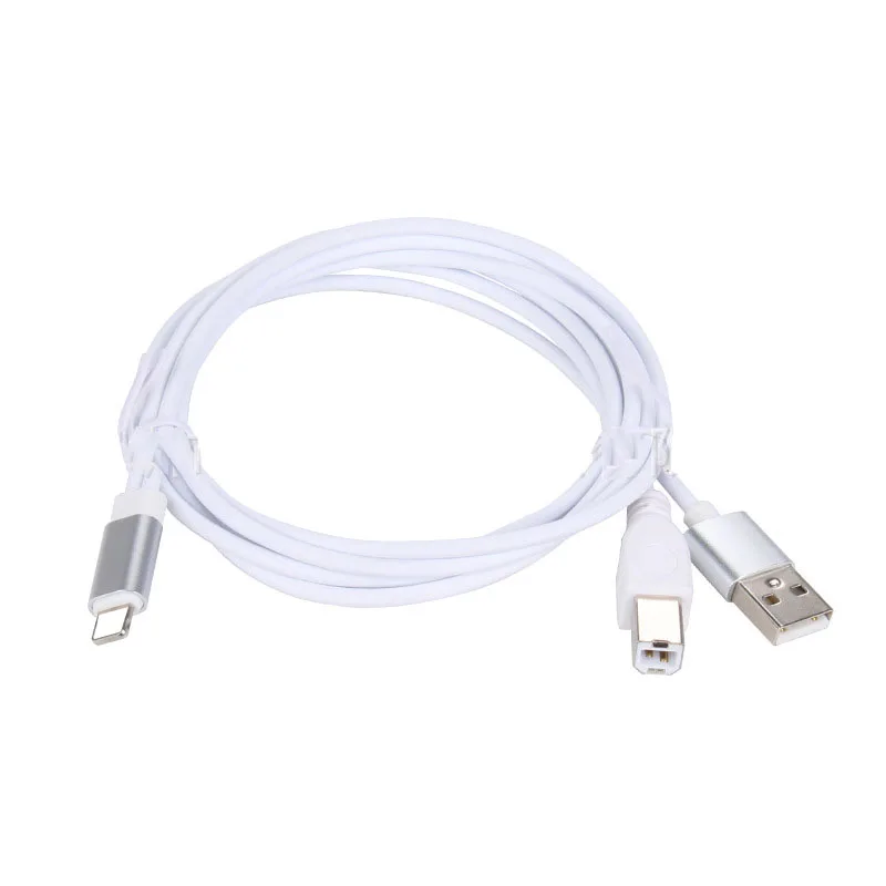 1M Cable with USB OTG кабель для IPhone MIDI usb type B инструмент клавиатура адаптер для IPhone X XS MAX XR 8 7 6 Электрический фортепиано аудио разъем - Цвет: 1M Cable with USB
