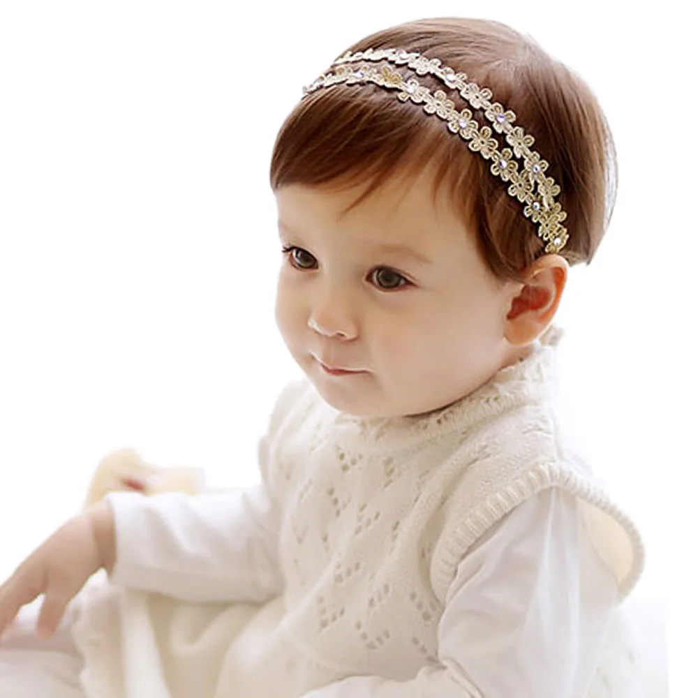

TELOTUNY baby girl headbands Rhinestone Headband Hairband Baby Girls Flowers Headbands Hair Accessories for baby girls 1009