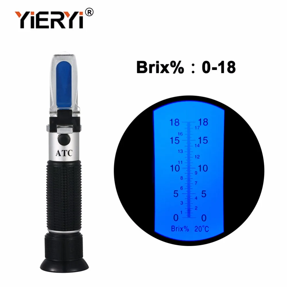 Рефрактометр yieryi рефрактометр Brix для Брикса сахар пиво 0 18 процентов Brix|refractometer