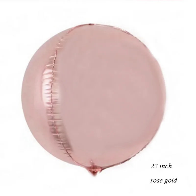 1PC rose gold 1 шт. 22 дюйма градиентный цвет 4D диско Гелиевый шар Радуга день рождения и свадьба украшения реквизит для фотосессии для детского душа - Цвет: 1PC rose gold