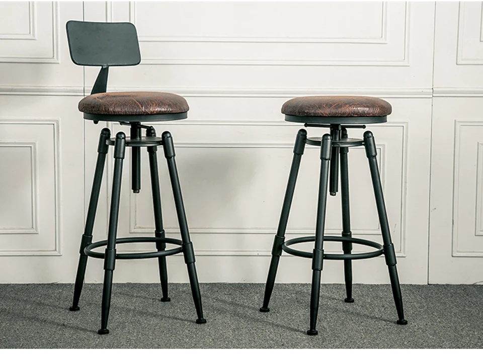 Стиль уникальный простой круглый железный табурет салонный стул табурет с полым сиденьем барный табурет 6031