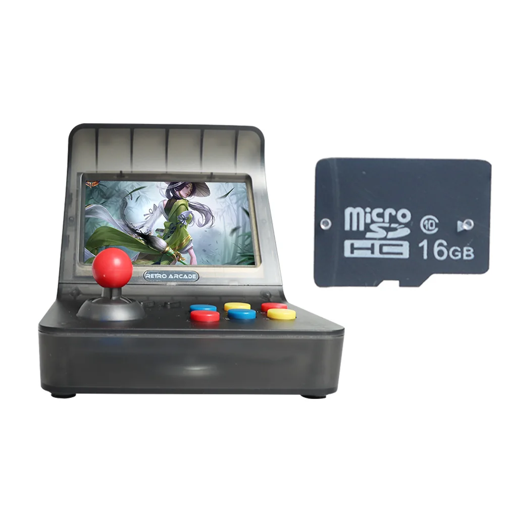 Black 8G Card Портативная ретро мини портативная игровая консоль 4,3 дюймов 64 бит 3000 видеоигры Классическая семейная игровая консоль подарок ретро аркадная - Цвет: Black 8G Card