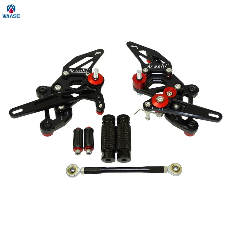 Waase CNC алюминиевый Rider Racing Rearset задние наборы подножки колышки для KTM SUPER DUKE 1290 R
