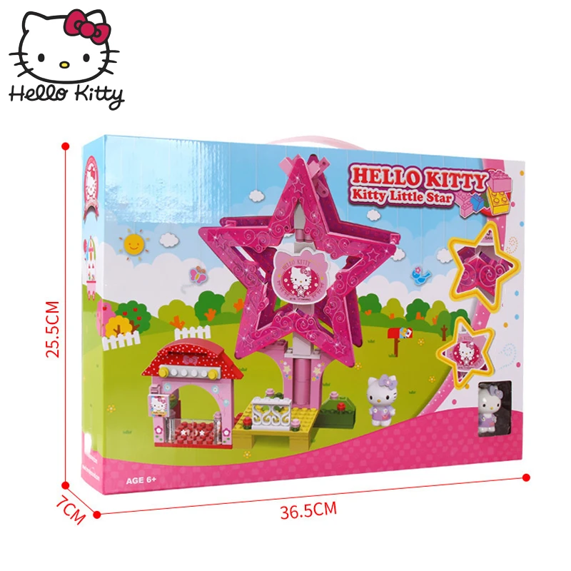 Hello kitty ролевые игры Набор Розовый собрать Прекрасный hellokitty собранные