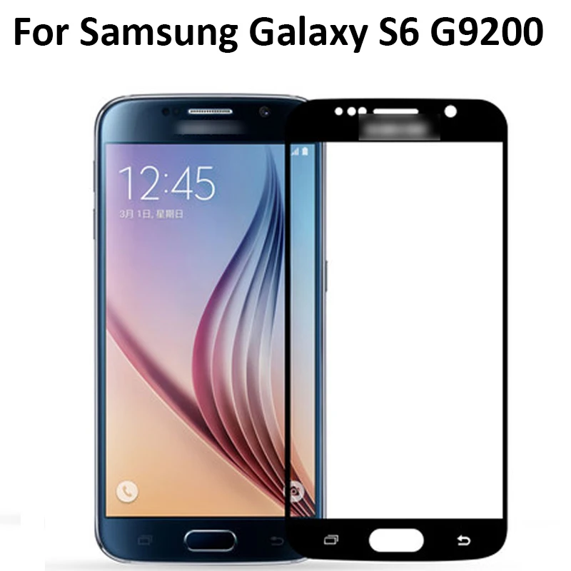 5 шт черный ультра тонкий экран протектор Закаленное стекло для Samsung Galaxy S6 G 9200 g9208