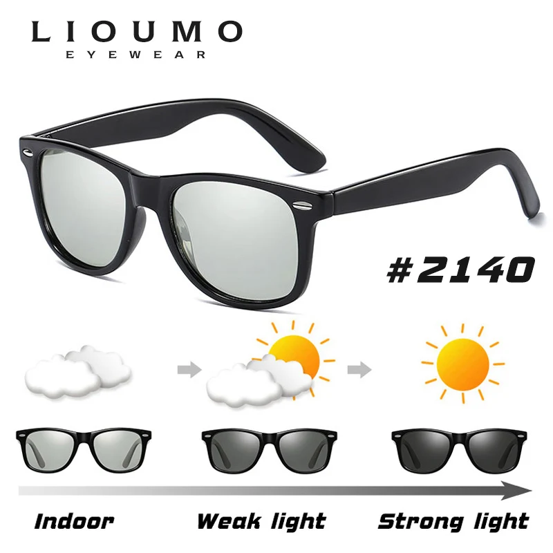 

Classic Square Men Driving Photochromic Sunglasses Polarized Chameleon Discoloration Sun Glasses Women Oculos De Sol Masculino