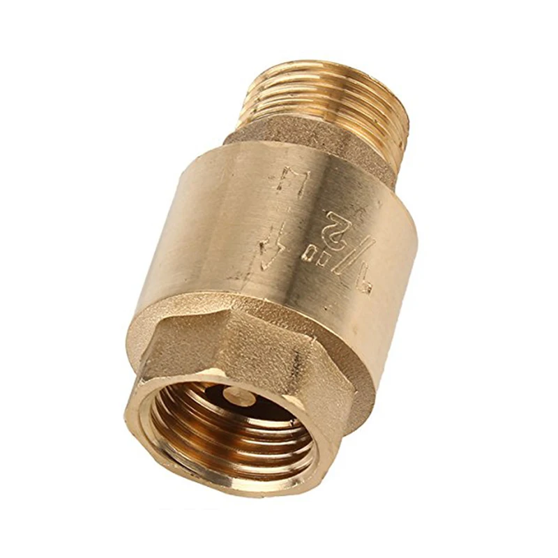Golden water oil spring 1/2" thread BSPP Female Male In-line non-return valve | Обустройство дома