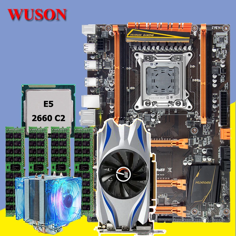 

Видеокарта HUANAN deluxe X79, видеокарта, процессор Xeon E5 2660 C2 16 Гб ОЗУ (4 х4 ГБ) DDR3 RECC GTX650Ti