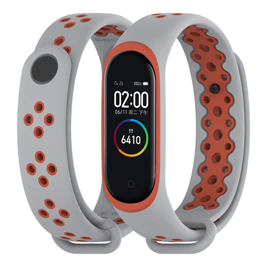 Браслет mi d Band 4 спортивный браслет для Xiaomi браслета силиконовый черный банда