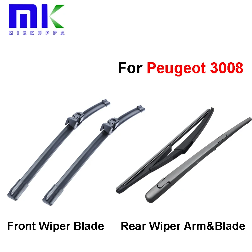 Передняя и задняя щетки стеклоочистителя для Peugeot 3008 2009 2010 2011 2012 2013 2014 2015 2016