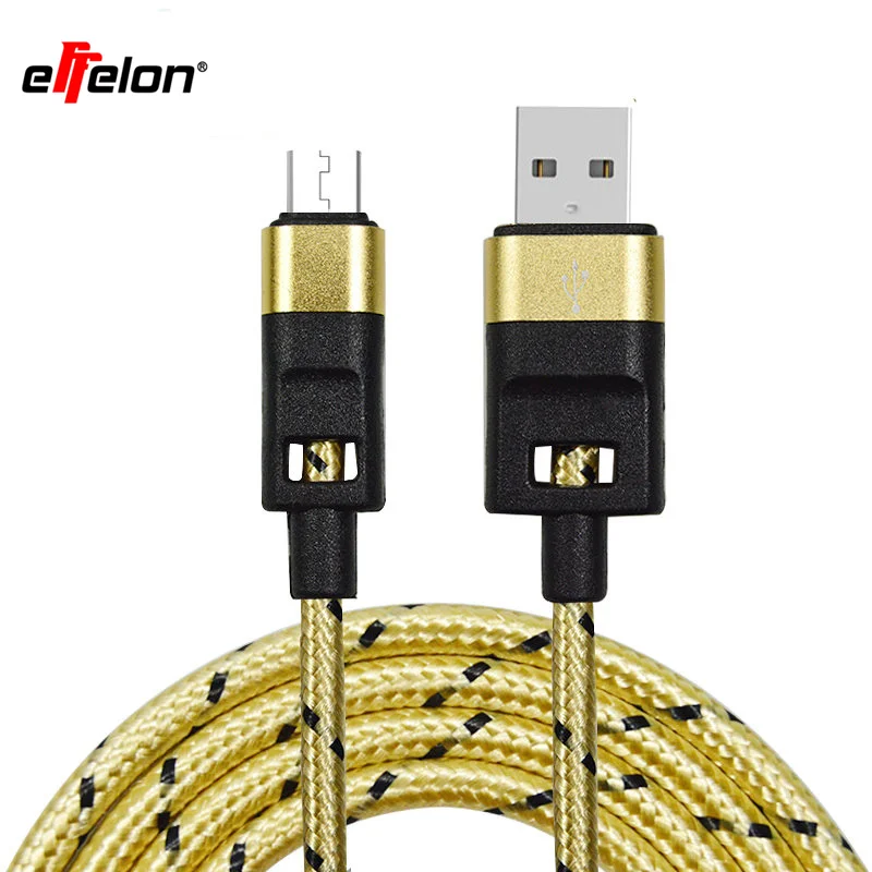 Effelon кабель micro usb заряжателя sync данным плетеный нейлоновый microusb для samsung