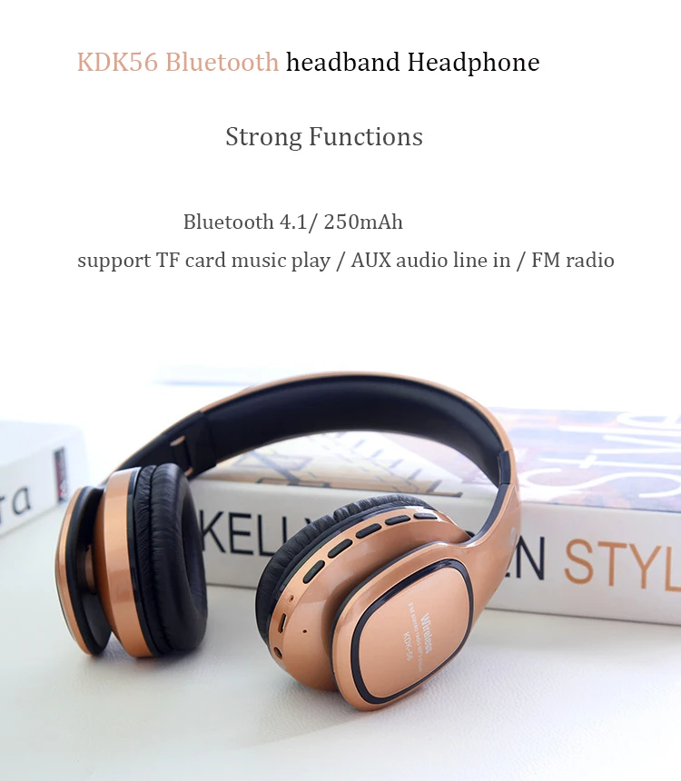 GiGiboom Портативный Беспроводной Bluetooth наушники mp3 плеер Складная стерео гарнитура