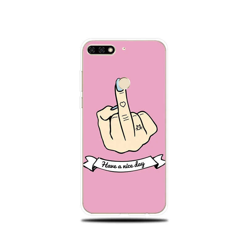 Silicone Phone Case For Huawei Honor 5A 6X 7X 7A 7C 7S 8 9 Lite 10 Cover Couqe Fashion Personality Printed Funda Bags |