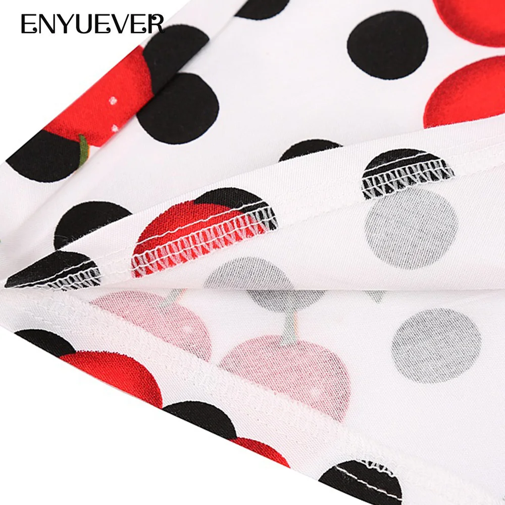 Enyuever Горошек Юбка Женская Одежда 2019 Винтаж Pin Up Повседневная Ретро Хлопок Партии