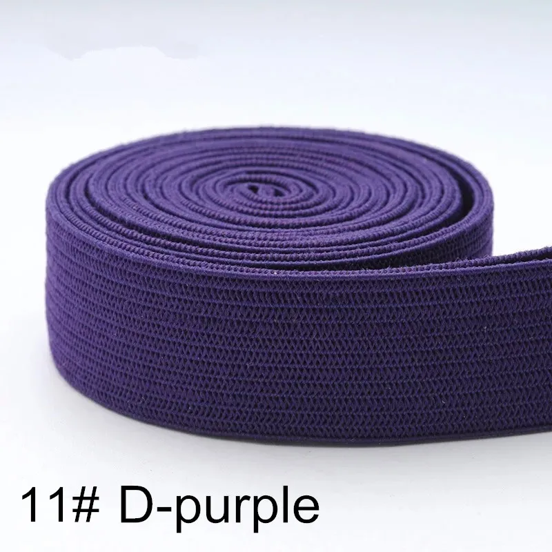 C11 Dark purple 1 метр цветные резинки 20 мм плоская прошивка резинка для нижнего белья трусы Бюстгальтер резиновая одежда декоративный мягкий пояс - Цвет: C11 Dark purple