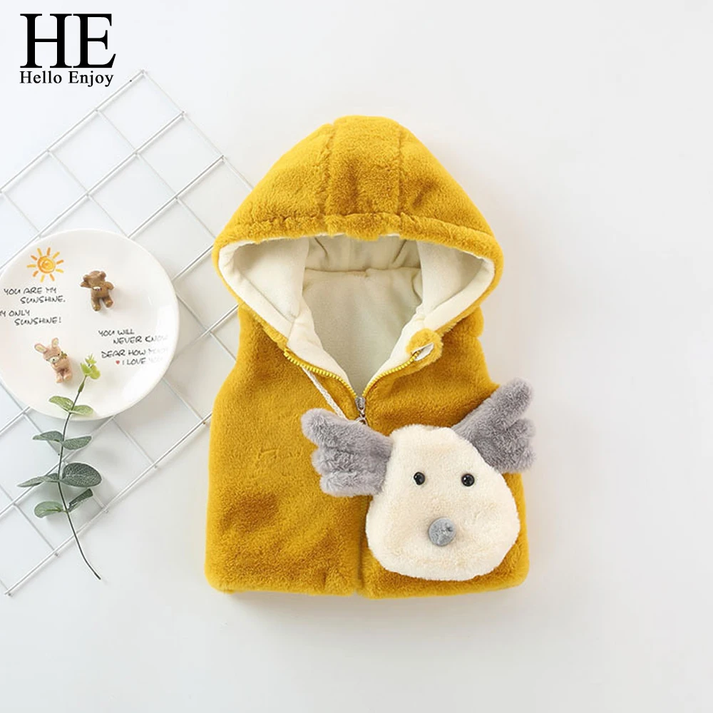 С героями мультфильма привет энжой для маленьких девочек зимняя одежда с