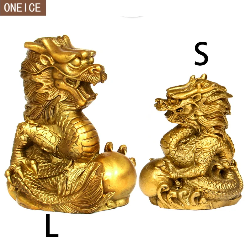 

Dragon sculpture statue brass Feng Shui ornaments home decoration intimate accessories mascot office decoration dragon statue