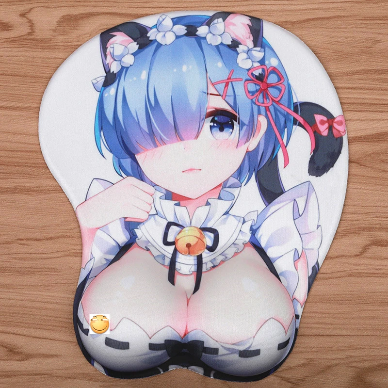 FFFAS "Re: Zero" Rem Ram аниме 3D ягодицы игровой коврик для мыши с подставкой для запястья Силиконовый Гель Заполненный путь ткань большой размер