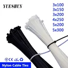 100 шт. нейлоновые кабельные стяжки 3*100 3*150 3*200 Белый Черный кабельные стяжки самоблокирующиеся 50 шт. 5*300 мм стяжки на молнии 100 мм 150 мм 200 мм 250 мм