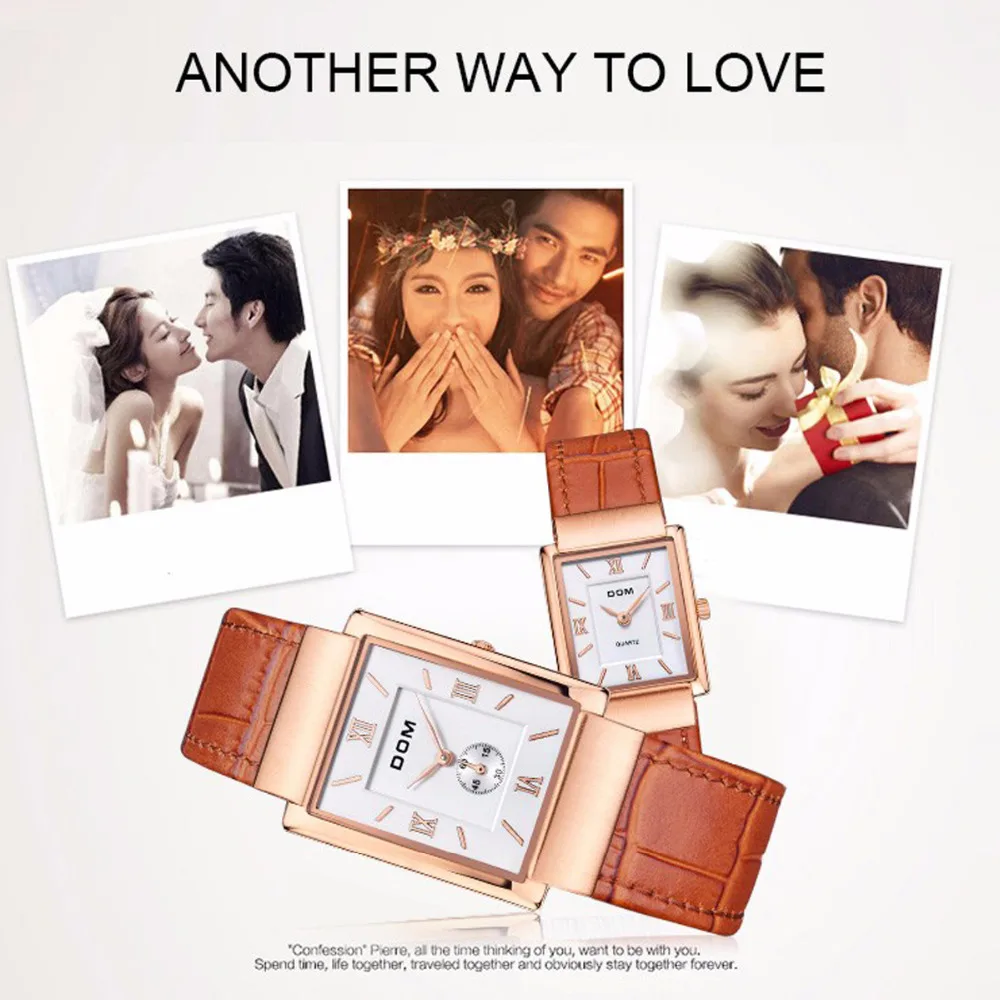 DOM марка роскошные мужчины и женщины одеваются старинные случайный кварцевые