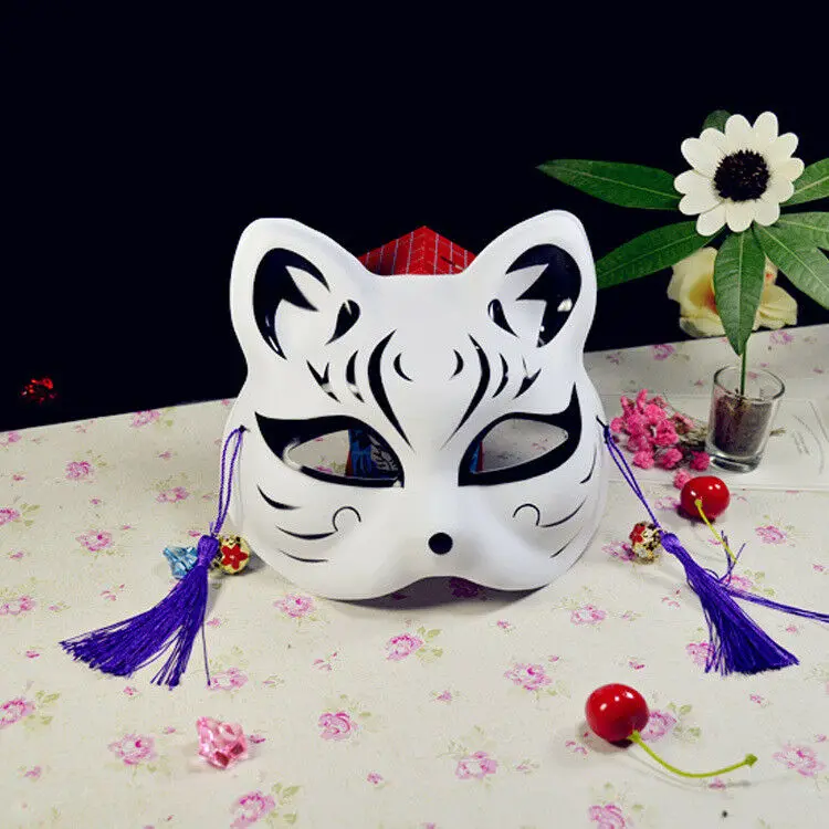 Faashion аниме полулицевая маска лиса ручная роспись Kitsune сияющее прибытие Удобные