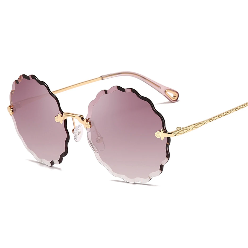 Модные Круглые Солнцезащитные очки женские брендовые дизайнерские волновые